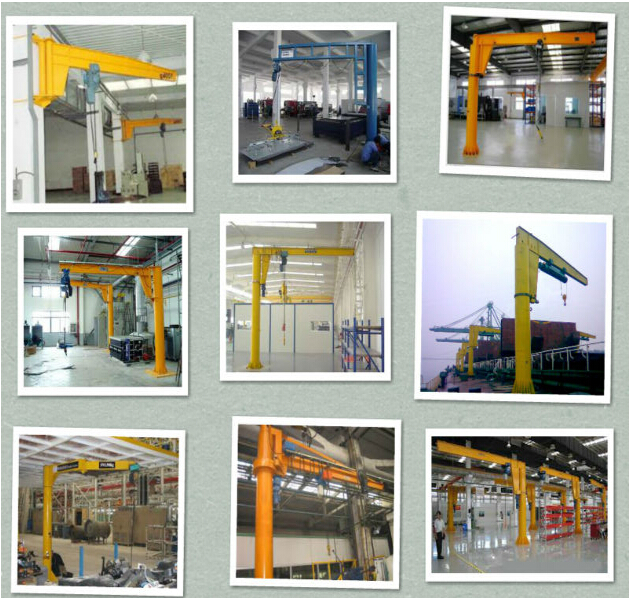mounted column slewing jib crane